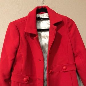 J Crew Red Coat size 2